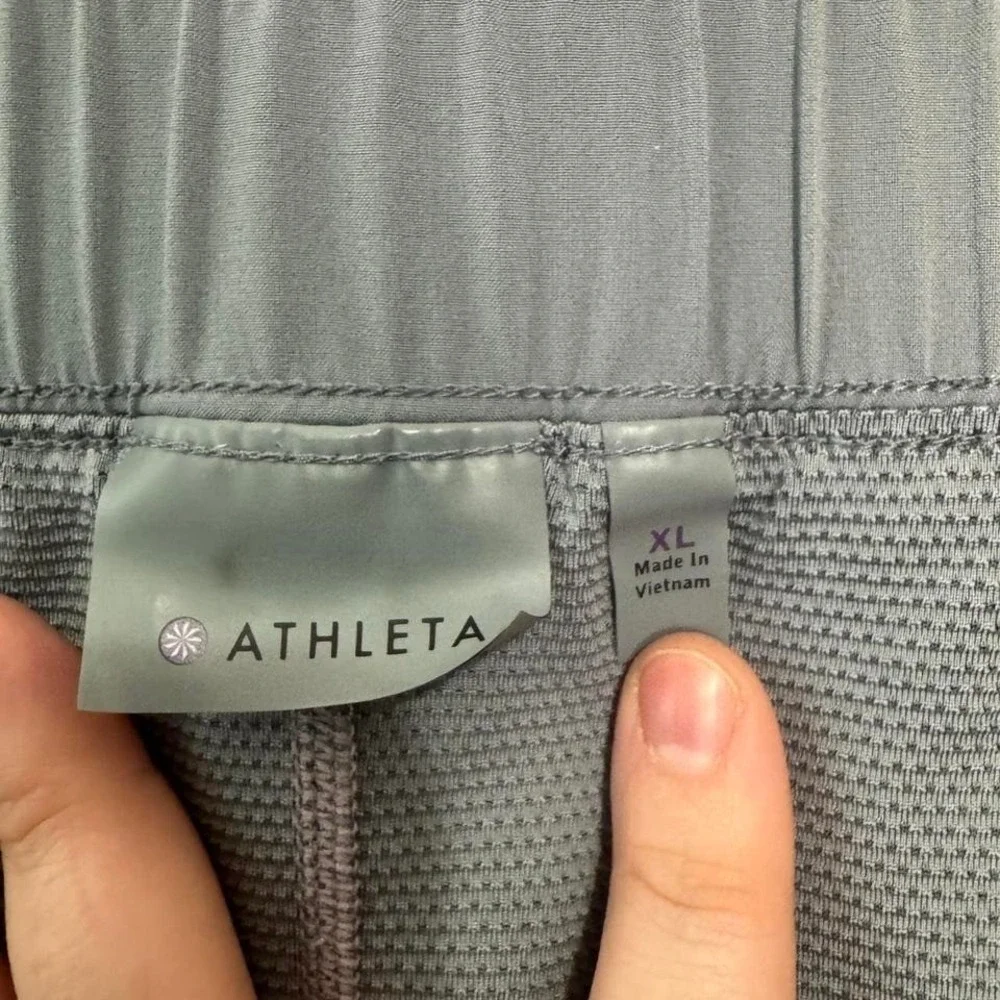 Athleta Gray‎ Athletic Skort Womens XL Built-In Shorts Zip Pocket Active Tennis